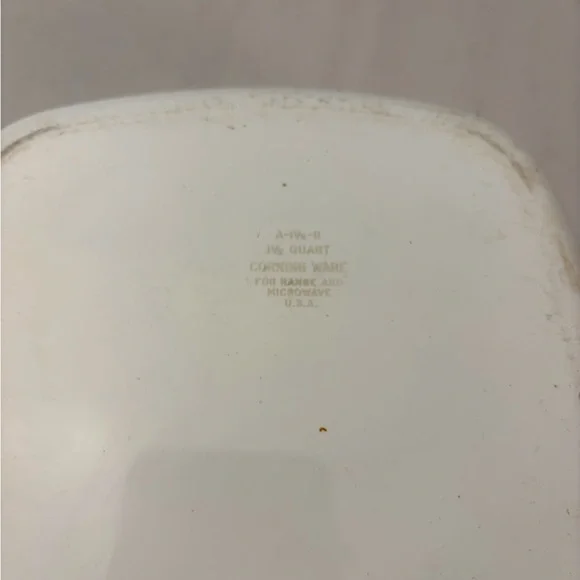 Corningware White Dish Vintage Ware Corning A 1.5 Quart B Festival Blue Birds - Picture 6 of 9